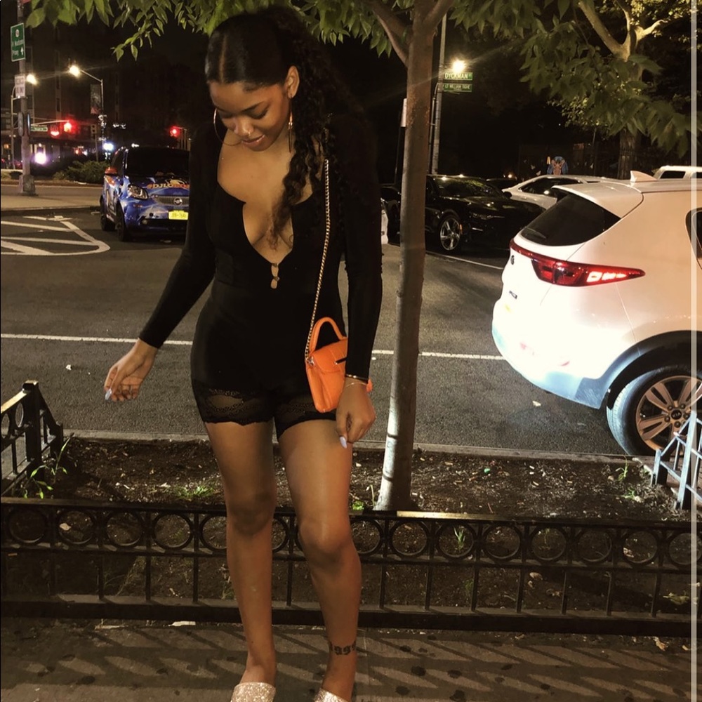 Sexy Black Lace Romper